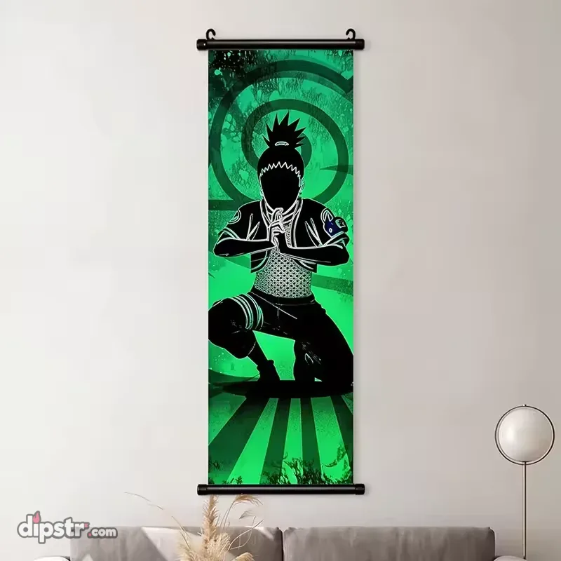 Аниме скрол Naruto – силуетна илюстрация за стена